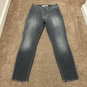 Frank Eileen Jeans Womens 27 Gray Sligo Skinny Crop Raw Hem Stretch Casual Faded